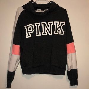 Gray white and pink sweatshirt